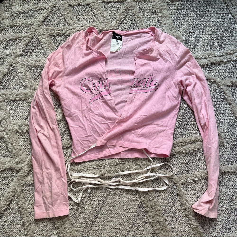 Authentic D&G Pink Wrap Top